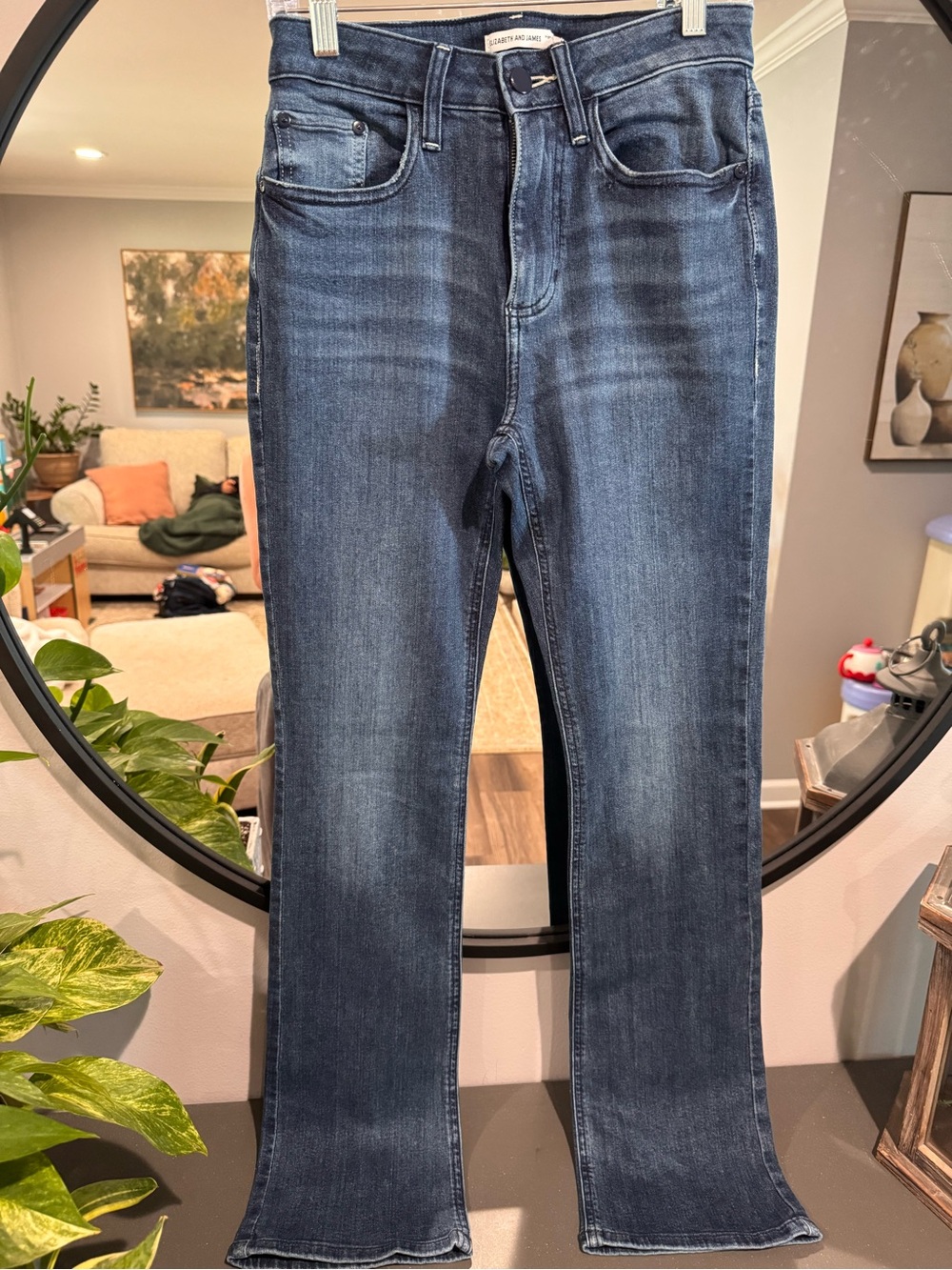 Elizabeth and James Dark Blue Straight Jeans